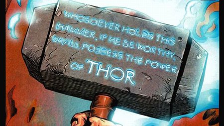 The inscription on Mjolnir